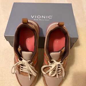 Vionic Women's Athletic Shoes in Brown and Pink